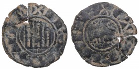 Fernando IV (1295-1312). Burgos. Dinero. Ve. MBC-. Est.20.