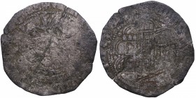 Enrique IV (1454-1474). Burgos (posiblemente). Cuarto. AB. 739. Ve. 2,28 g. BC. Est.30.