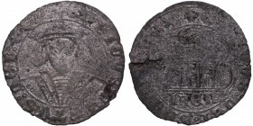 Enrique IV (1454-1474). Jaén. Cuarto. AB. 746 var. Ve. 2,06 g. MBC-. Est.35.
