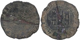 Enrique IV (1454-1474). Burgos. Maravedí. AB. 791. Ve. 1,79 g. BC. Est.15.