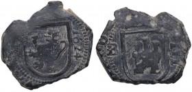 1624. Felipe IV (1621-1665). Burgos. 4 maravedís. J&S F-5. Cu. 4,58 g. MBC-. Est.30.