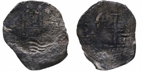 1669. Carlos II (1665-1700). Potosí. 1 peso. Ag. 20,18 g. Procedentes del Seville Harbor Wreck (lodos de Cádiz del cable submarino). Circa 1671. BC. E...
