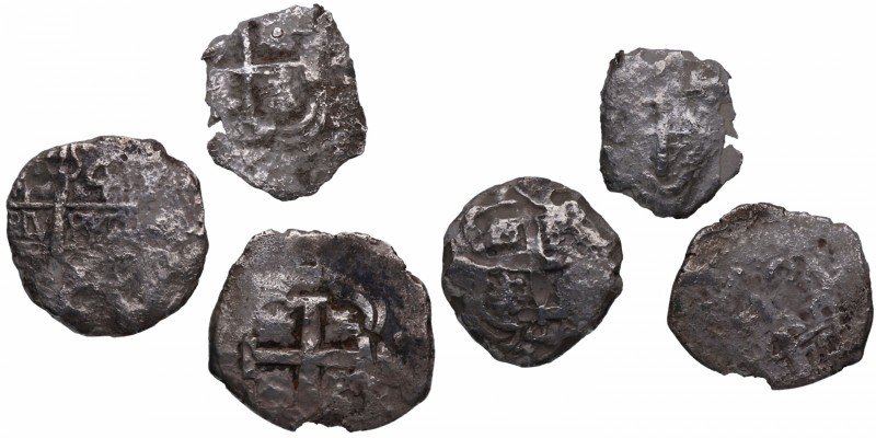 (1743) y 1726. Felipe V (1700-1746). Lima y Potosí. Lote de 3 monedas: 4 reales ...