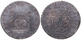 1736. Felipe V (1700-1746). México. 8 Reales. MF. Ag. 26,89 g. EBC-. Est.300.