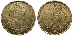 1787. Carlos III (1759-1788). Madrid. 4 escudos. DV. Au. Muy bella. Brillo original. EBC+. Est.900.