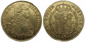 1799. Carlos IV (1788-1808). Nuevo Reino. 8 escudos. JJ. Au. Brillo original. EBC / EBC-. Est.1400.