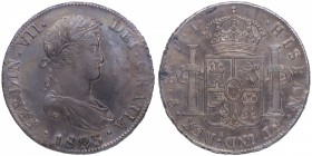 1823. Fernando VII (1808-1833). Potosí. 8 reales. PJ. Ag. 26,78 g. EBC. Est.250.