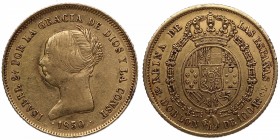 1850. Isabel II (1833-1868). Madrid. 100 reales. CL. Au. MBC+ / MBC. Est.375.