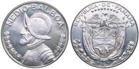 1967. Panamá. 1/2 Balboa. Ag. 11,40 g. PROOF. Est.30.