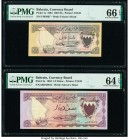 Bahrain Currency Board 100 Fils; 1/2 Dinar 1964 Pick 1a; 3a Two Examples PMG Gem Uncirculated 66 EPQ; Choice Uncirculated 64 EPQ. 

HID09801242017

© ...