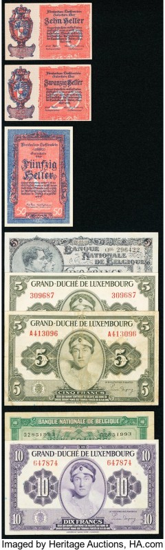 Belgium, Luxembourg Group Lot of 19 Examples Very Good-Crisp Uncirculated. 

HID...