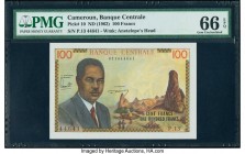 Cameroon Banque Centrale 100 Francs ND (1962) Pick 10 PMG Gem Uncirculated 66 EPQ. 

HID09801242017

© 2020 Heritage Auctions | All Rights Reserve