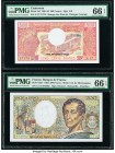 Cameroon Banque des Etats de l'Afrique Centrale 500 Francs 1.1.1983 Pick 15d PMG Gem Uncirculated 66 EPQ; France Banque de France 200 Francs 1992 Pick...