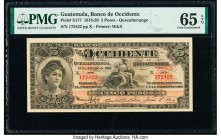 Guatemala Banco de Occidente en Quezaltenango 5 Pesos 15.1.1918 Pick S177 PMG Gem Uncirculated 65 EPQ. 

HID09801242017

© 2020 Heritage Auctions | Al...