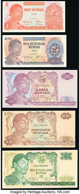 Indonesia Group Lot of 9 Examples Extremely Fine-Crisp Uncirculated. Possible tr...