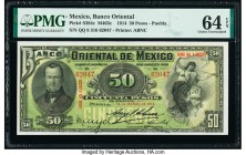 Mexico Banco Oriental 50 Pesos 14.3.1914 Pick S384c M463c PMG Choice Uncirculated 64 EPQ. 

HID09801242017

© 2020 Heritage Auctions | All Rights Rese...