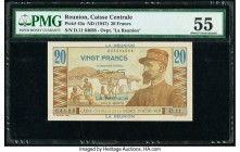 Reunion Caisse Centrale de la France d'Outre-Mer 20 Francs ND (1947) Pick 43a PMG About Uncirculated 55. 

HID09801242017

© 2020 Heritage Auctions | ...