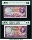 Scotland Commercial Bank of Scotland Ltd. 1 Pound 3.1.1950; 3.1.1951 Pick S332 Two Examples PMG Choice Uncirculated 64 (2). 

HID09801242017

© 2020 H...