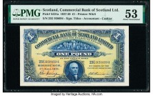 Scotland Commercial Bank of Scotland Ltd. 1 Pound 1.6.1931 Pick S331a PMG About Uncirculated 53. 

HID09801242017

© 2020 Heritage Auctions | All Righ...