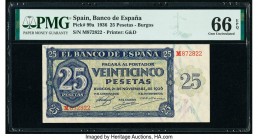 Spain Banco de Espana 25 Pesetas 21.11.1936 Pick 99a PMG Gem Uncirculated 66 EPQ. 

HID09801242017

© 2020 Heritage Auctions | All Rights Reserve