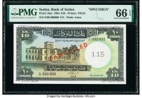Sudan Bank of Sudan 10 Pounds 1964 Pick 10as Specimen PMG Gem Uncirculated 66 EPQ. Perforated cancelled. 

HID09801242017

© 2020 Heritage Auctions | ...