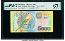 Suriname Centrale Bank van Surname 5000 Gulden 2000 Pick 152 PMG Superb Gem Unc 67 EPQ. 

HID09801242017

© 2020 Heritage Auctions | All Rights Reserv...