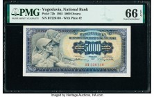 Yugoslavia National Bank 5000 Dinara 1.5.1955 Pick 72b PMG Gem Uncirculated 66 EPQ. 

HID09801242017

© 2020 Heritage Auctions | All Rights Reserve