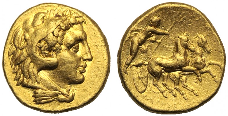 Apulia, Hemistater, Tarentum, c. 280 BC AV (g 4,27 mm 14 h 12) Head of Herakles ...