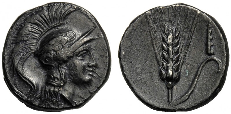 Lucania, Drachm, Metapontion, Issue for the Lucani, c. 280-270 BC AR (g 3,13 mm ...