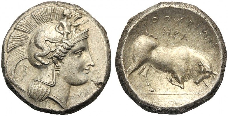 Lucania, Distater (HPA group), Thourioi, c. 350-300 BC AR (g 15,72 mm 25 h 11) H...