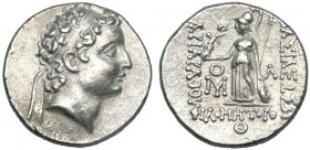 Kings of Cappadocia, Ariarathes VII (116-101), Drachm, c. 107 BC AR (g 4,13 mm 17 h 12) Diademed head of Ariarathes r., Rv. BAΣIΛEΩΣ APIAPAΘOV ΦIΛOMHT...