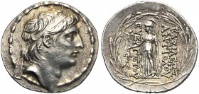 Seleucid kings of Syria, Antiochos VII (138-129), Tetradrachm, Antioch on Oroentes, c. 138-129 BC AR (g 16,66 mm 31 h 12) Diademed head of Antiochos r...