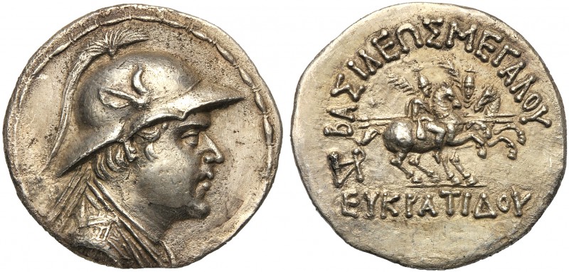 Kings of Baktria, Eukratides I (170-145), Tetradrachm, c. 160-145 BC AR (g 16,08...