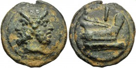 Anonymous, Cast As, Rome, 225-217 BC AE (g 250,77 mm 66 h 12) Head of Janus below, mark of value set horizontally, Rv. Prow r. above, I. Crawford 35/1...