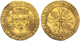 France, Louis XII (1498-1514), Écu d'or au porc-épics, Bayonne, from 19 Novembre 1507 AV (g 3,43 mm 24 h 9) + LVdOVICVS : dEI : GRACIA : FRANCORV : RE...