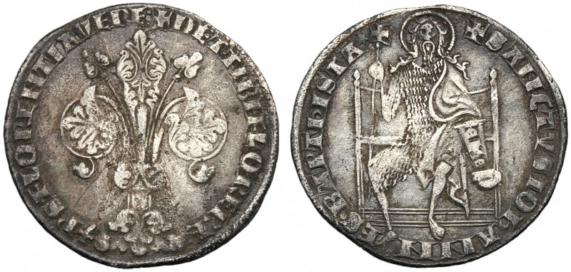 Italy, Firenze, Repubblica (1189-1531), Grosso guelfo da 4 soldi, 1345-1346 AR (...