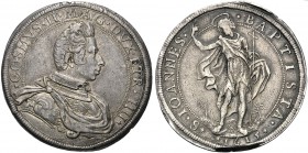 Italy, Firenze, Cosimo II de Medici (1590-1621), Piastra, 1615 AR (g 32,19 mm 41 h 6) COSMVS II MAG DVX ETRV IIII, cuirassed bust r., Rv. S IOANNES BA...