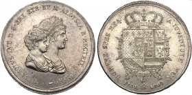 Italy, Firenze, Carlo Ludovico di Borbone e Maria Luigia reggente (1803-1807), Dena, 1807 AR (g 39,43 mm 44 h 6) CAROLVS LVD D G REX ETR & M ALOYSIA R...