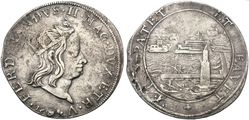 Italy, Livorno, Ferdinando II de Medici (1621-1670), Tollero, 1659 AR (g 23,76 m...