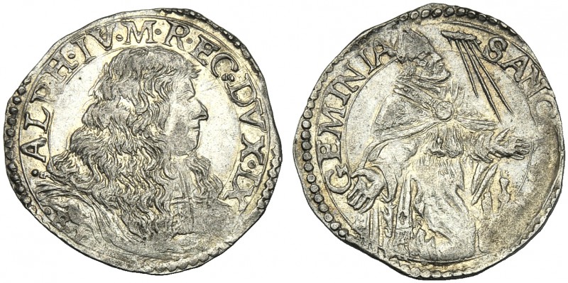 Italy, Modena, Alfonso IV d’Este (1658-1662), Giorgino, 1658-1662 MI (g 2,29 mm ...