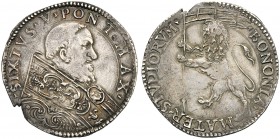 Italy, Stato Pontificio, Sisto V (1585-1590), Bianco, Bologna, 1585-1590 AR (g 4,55 mm 28 h 6) SIXTVS V PONT MAX, bust r., Rv. BONONIA MATER STVDIORVM...