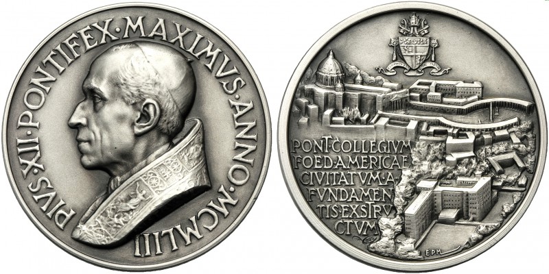 Italy, Papal State, Pio XII (1939-1958), 1953, unique medal for the new North Am...