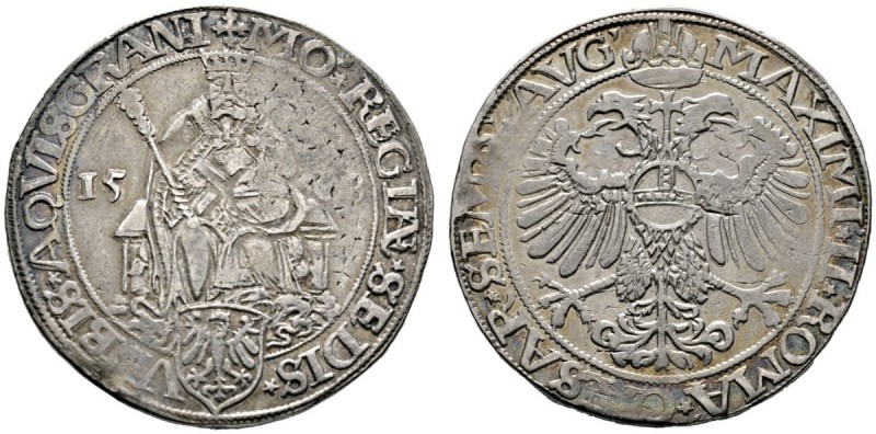 Aachen
Taler 1568. Kaiser Karl der Große in vollem Ornat mit Zepter und Reichsa...