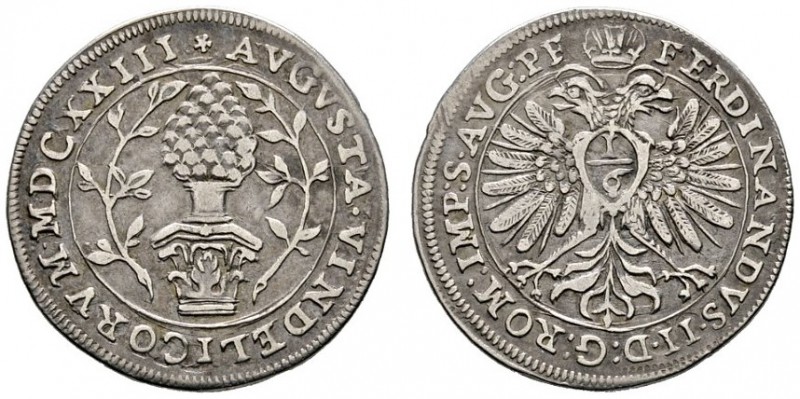 Augsburg
1/6 Taler 1623. Mit Titulatur Kaiser Ferdinand II. Forster 134, Fo./S....