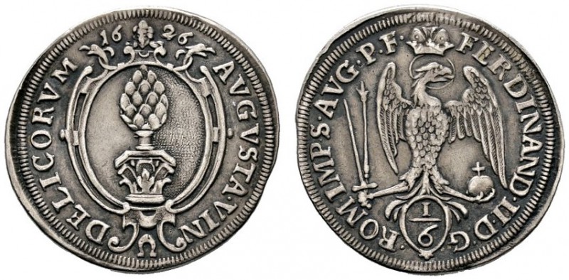 Augsburg
1/6 Taler 1626. Mit Titulatur Kaiser Ferdinand II. Forster 192, Fo./S....