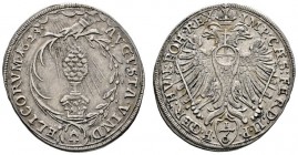 Augsburg
1/6 Taler 1628. Mit Titulatur Kaiser Ferdinand II. Forster 220, Fo./S. 252. 4,85 g
selten, winziger Randfehler, in den Feldern minimal altg...