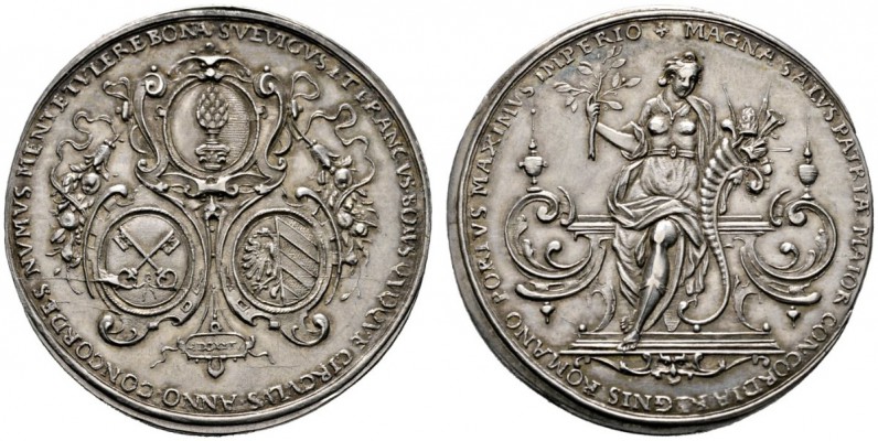 Augsburg
Silbermedaille (Schautaler) 1624 unsigniert, auf die Münzkonvention de...