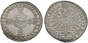 Frankfurt/Main
Taler 1671. Gleichschenkeliges verziertes Kreuz, in der Mitte ein geschweifter Schild mit dem Frank­furter Adler / Gekrönter Doppeladl...