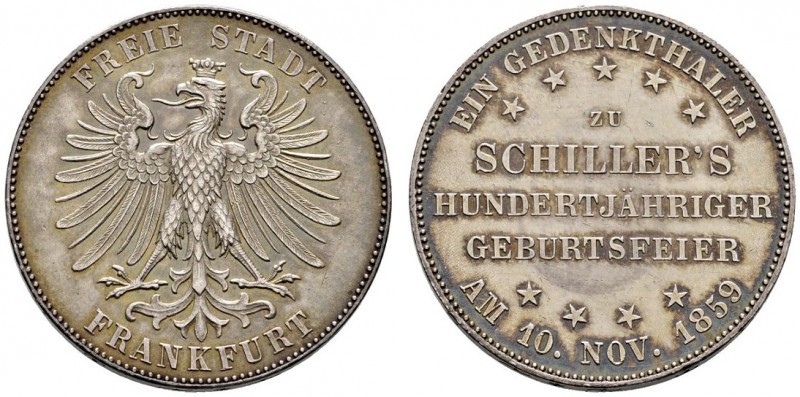 Frankfurt/Main
Gedenktaler 1859. Schillers Geburtstag. J.u.F. 1277, AKS 43, J. ...