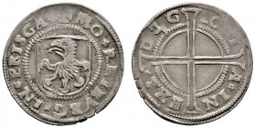 Freiburg
Doppelvierer (Stäbler) o.J. (16. Jh.) Wappenschild / Langkreuz. Berst. 242 (ungenau), Schulten 904. 1,50 g
selten in dieser Erhaltung, sehr...